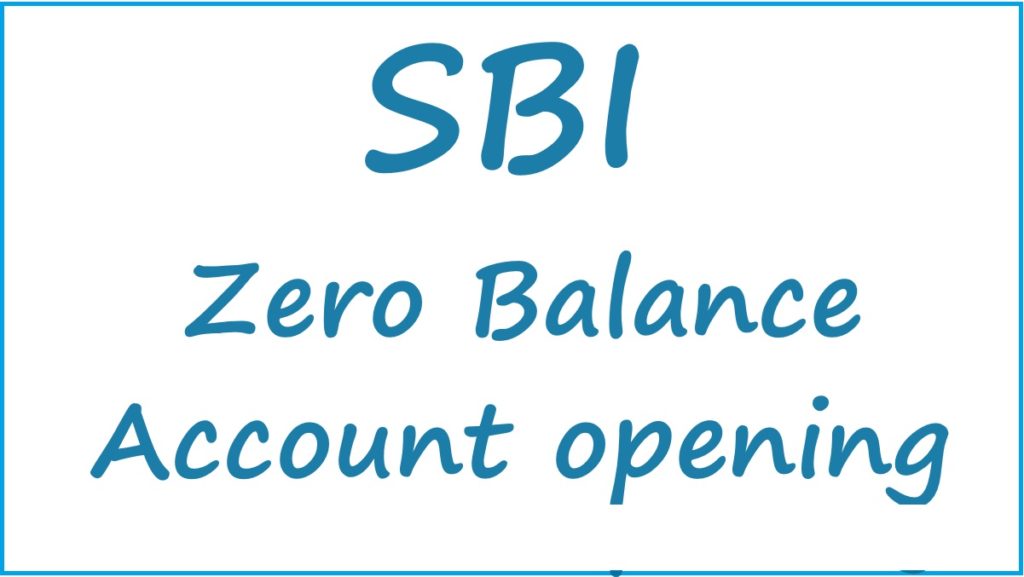 SBI Zero Balance Account opening online